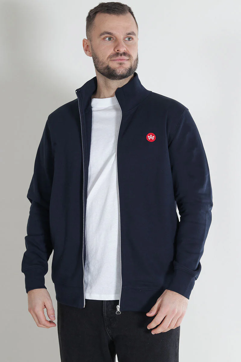 Kronstadt Lars Badge Zip Sweat Sky Captain - Image 3
