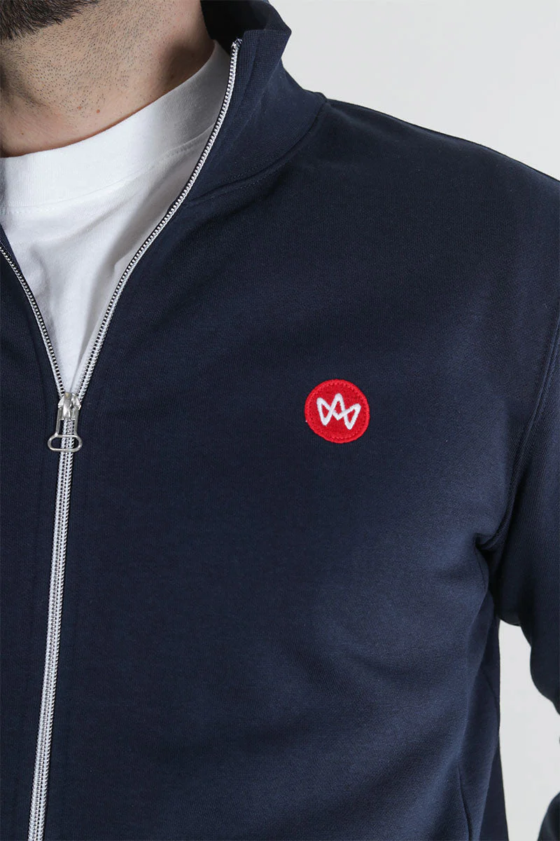 Kronstadt Lars Badge Zip Sweat Sky Captain - Image 4