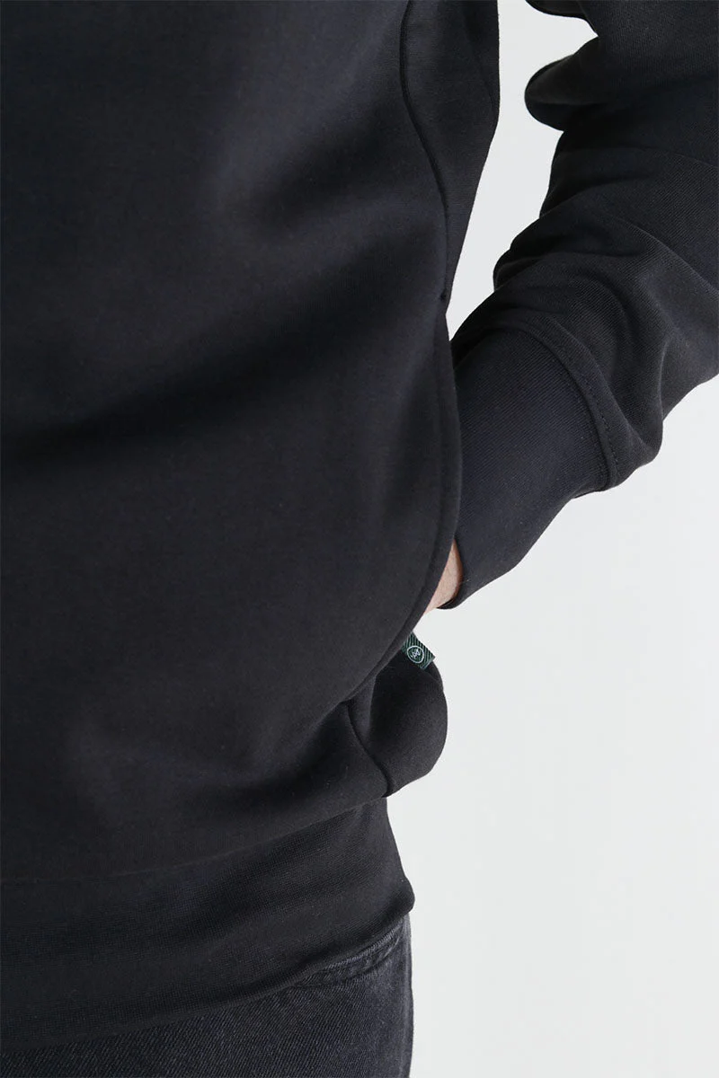 Kronstadt Lars Badge Zip Sweat Black - Image 5