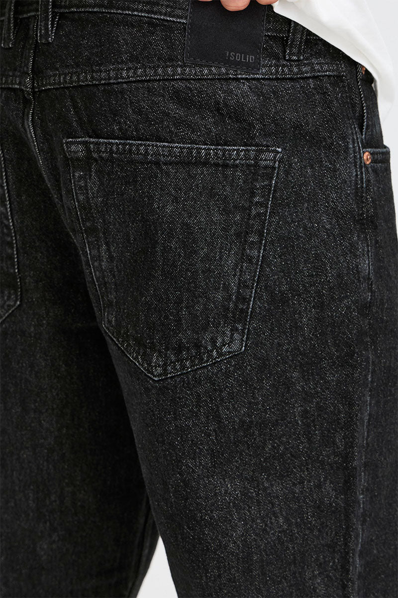 Solid Ryan Relaxed Fit Black Denim - Image 4