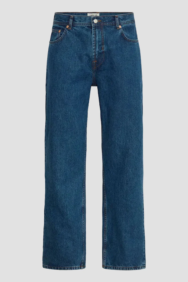 Solid Ryan Relaxed Fit Middle Blue Denim - Image 7