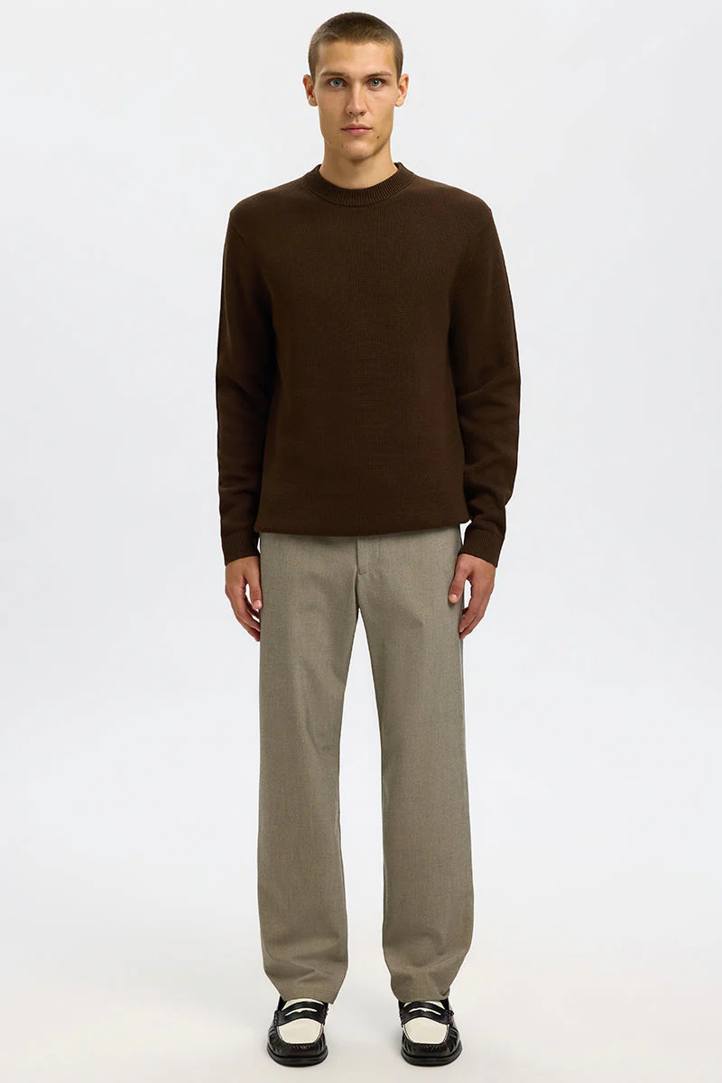 Selected Dane LS Structure Knit Crew Neck Demitasse - Image 2