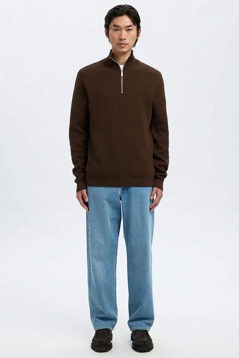 Selected Dane LS Structure Knit Kalf Zip Demitasse - Image 2