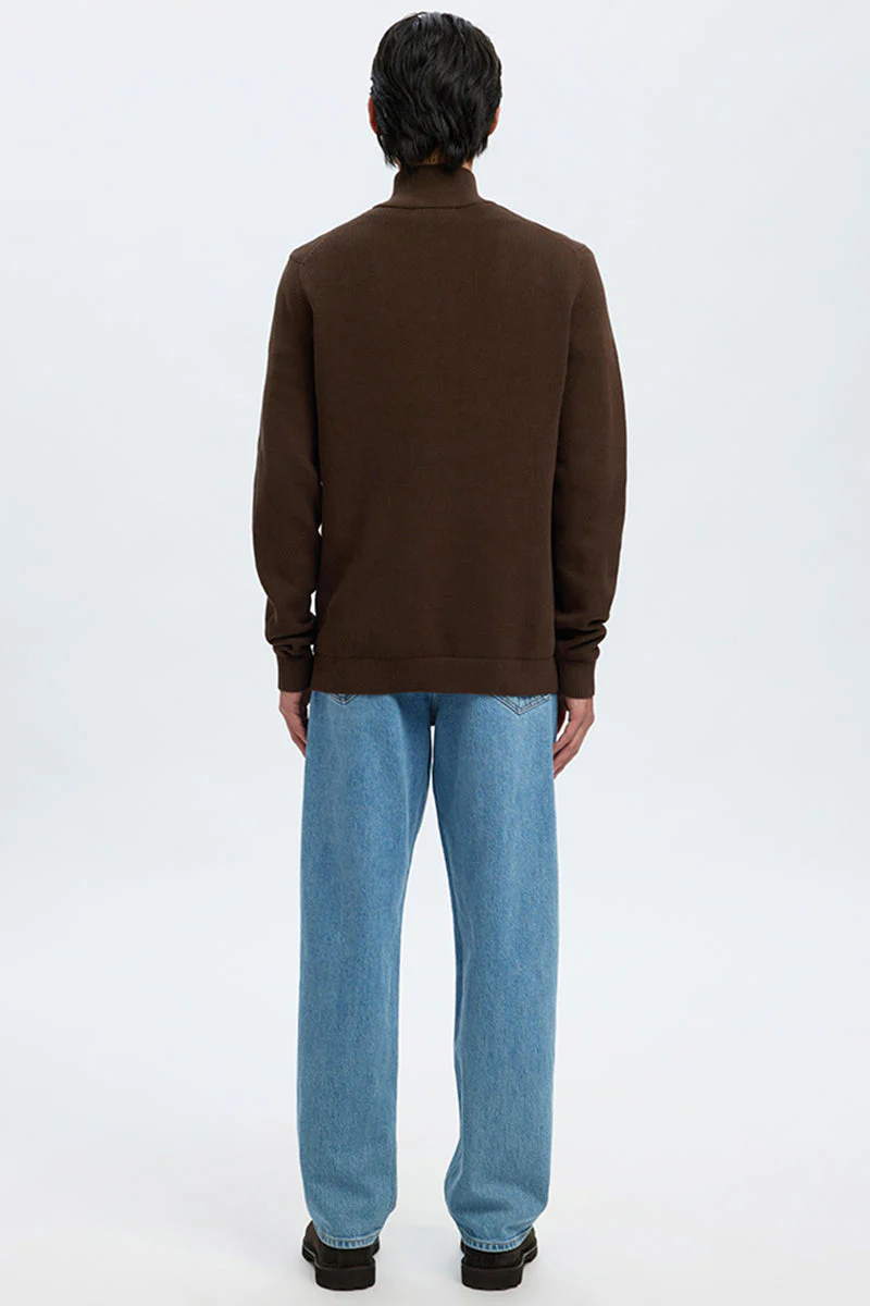 Selected Dane LS Structure Knit Kalf Zip Demitasse - Image 5