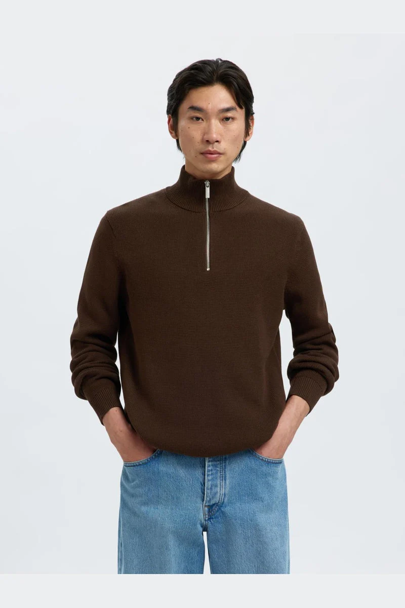 Selected Dane LS Structure Knit Kalf Zip Demitasse - Image 6
