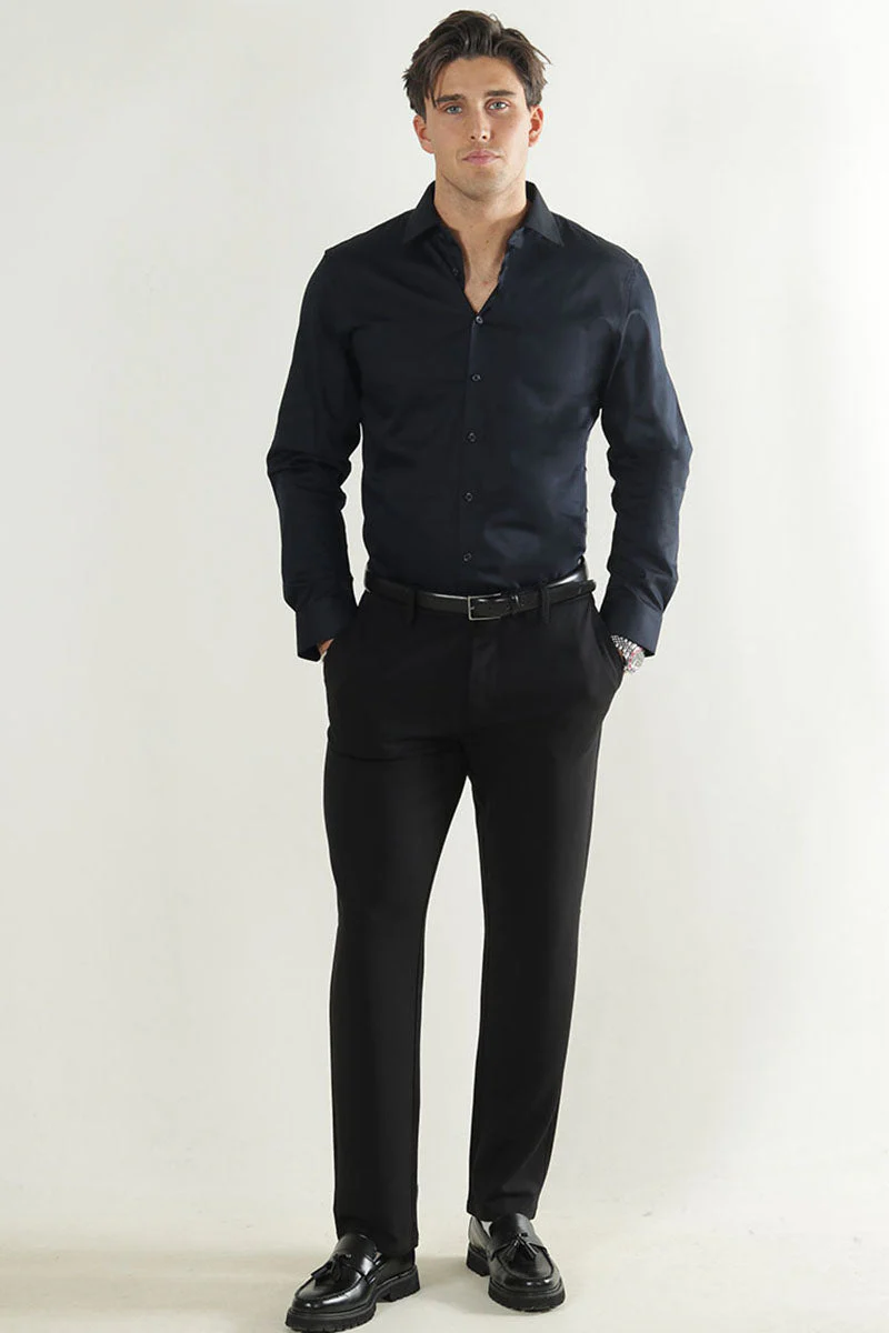 Selected Performance Stretch LS Shirt Black - Image 2