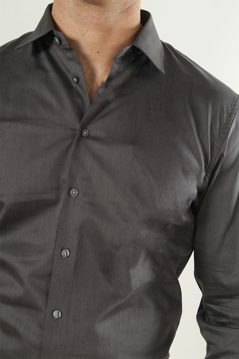 Selected Performance Stretch LS Shirt Morel Mixed Black - Image 3
