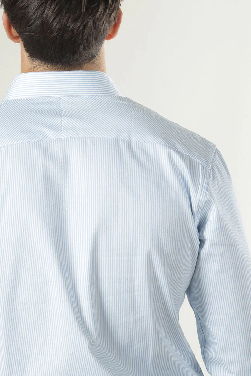 Selected Performance Stretch LS Shirt Cashmere Blue Stripe - Image 4