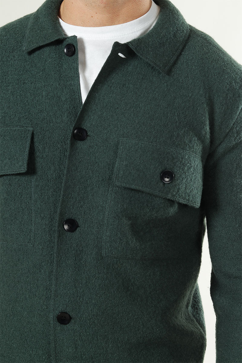 Selected Nealy LS Knit Cardigan Deep Forest - Image 3
