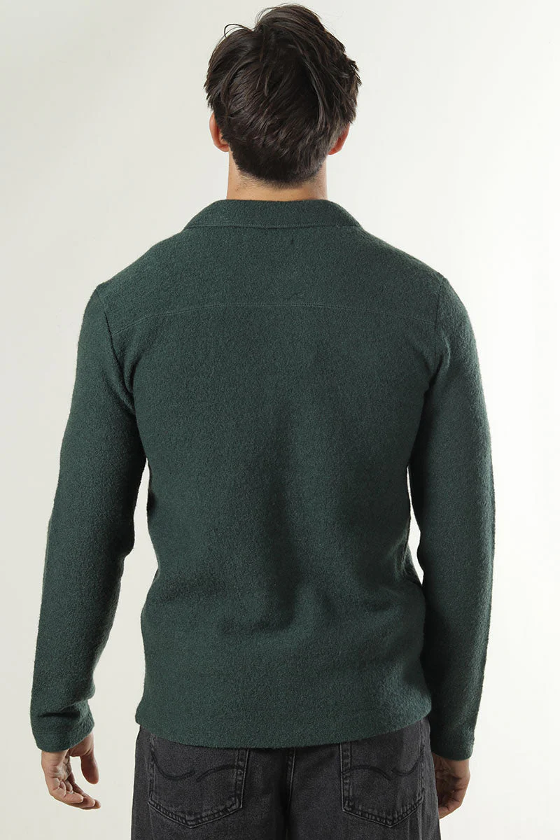 Selected Nealy LS Knit Cardigan Deep Forest - Image 6