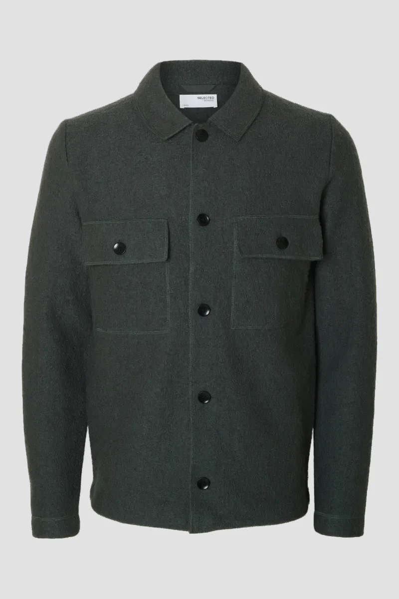 Selected Nealy LS Knit Cardigan Deep Forest - Image 7