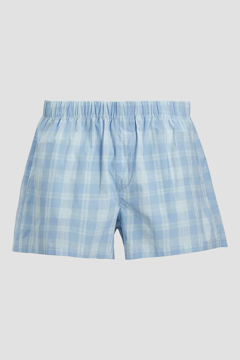 Jack & Jones Milano Woven Boxers 3 Pack Chambray Blue - Image 5