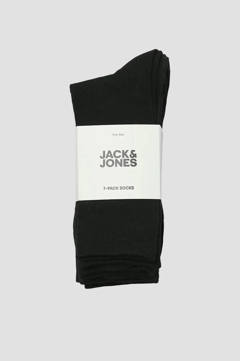 Jack & Jones Black Friday Socks 7 Pack Black - Image 3