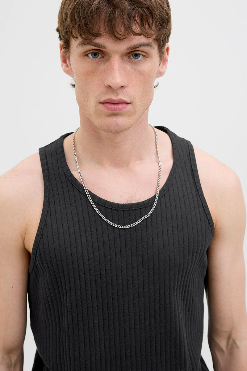 Jack & Jones Infinity Rib Tank Top Black - Image 3