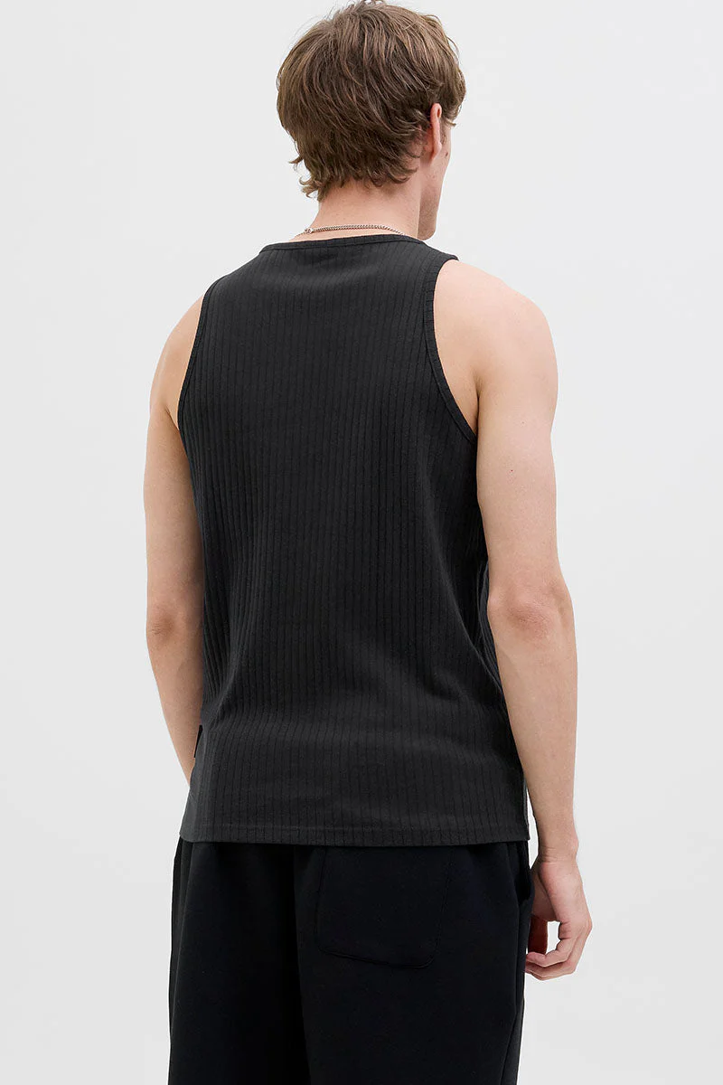 Jack & Jones Infinity Rib Tank Top Black - Image 7