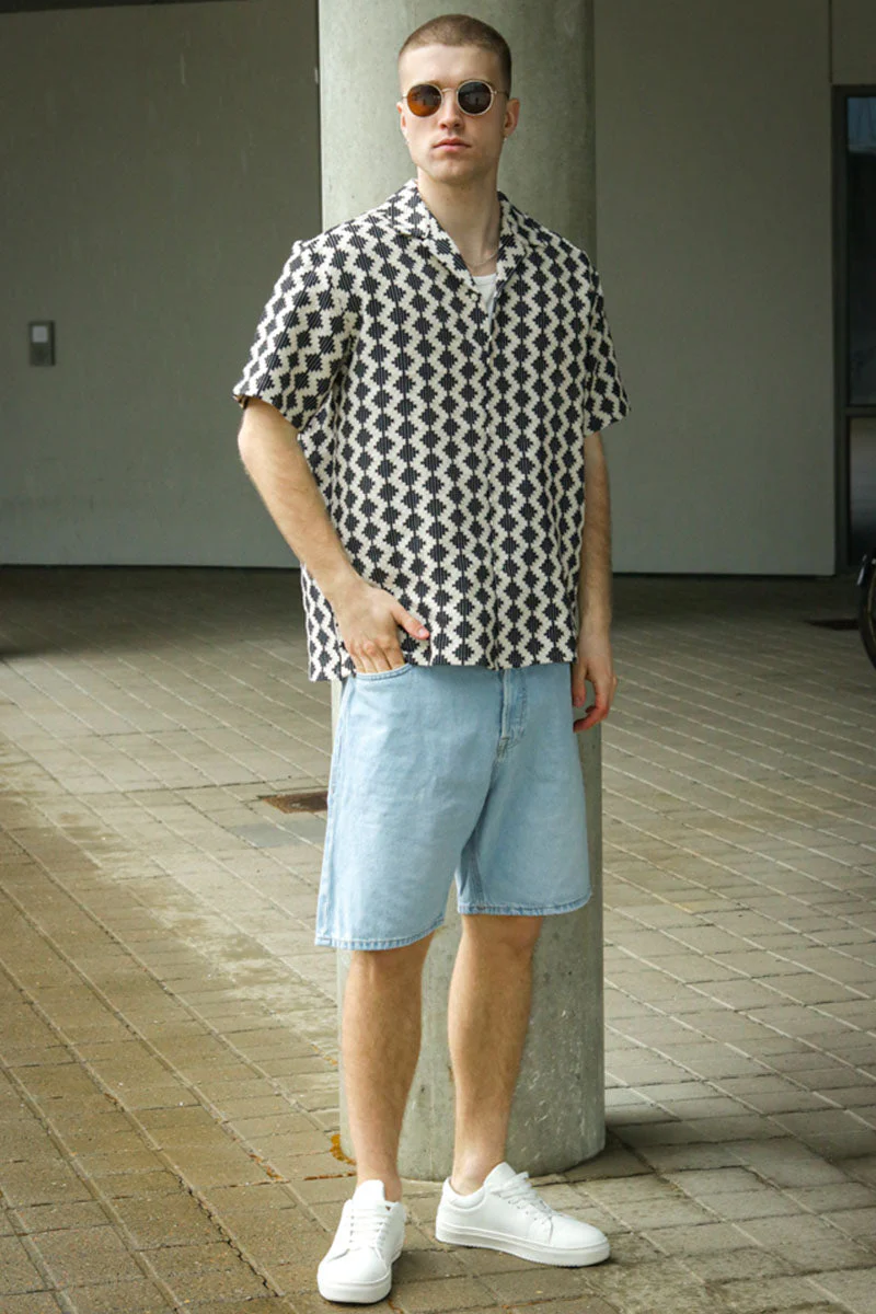 Jack & Jones Summer Luke Regular Fit Texture Resort Shirt SS Black - Image 2