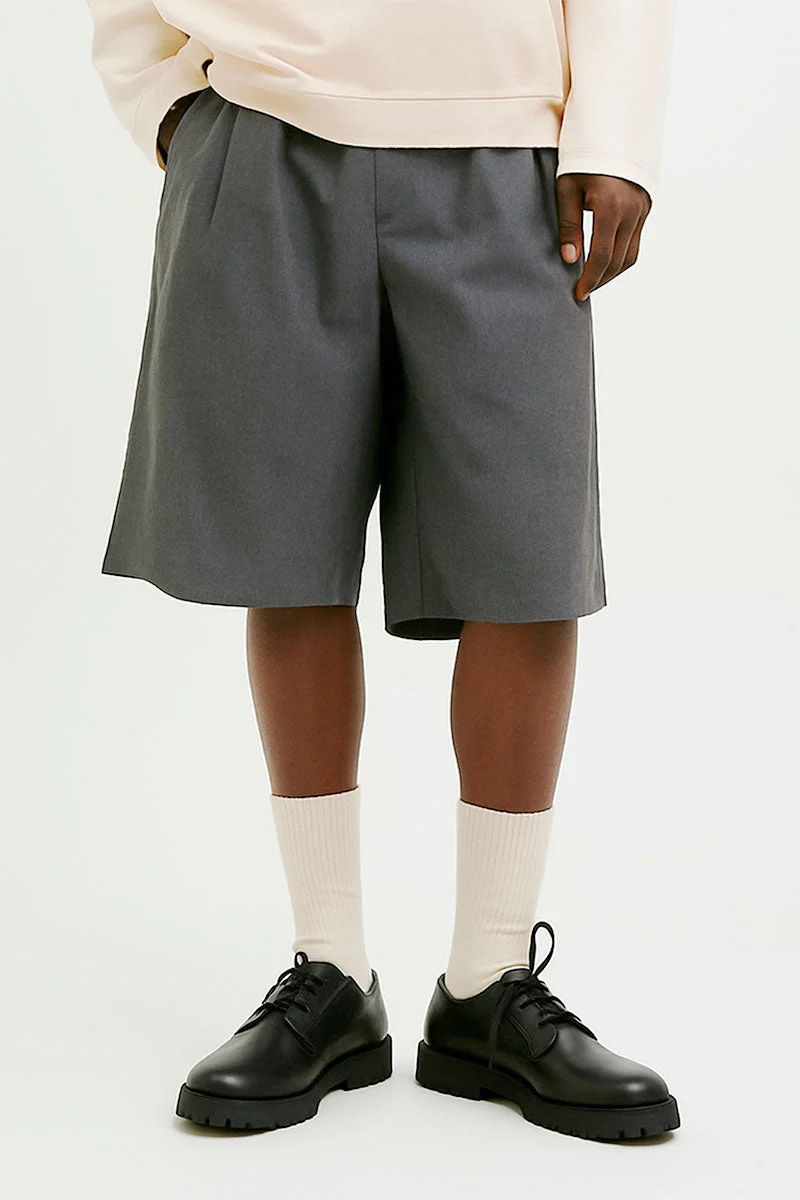 Jack & Jones Bill Flint Wide Fit Dress Shorts Ultimate Grey