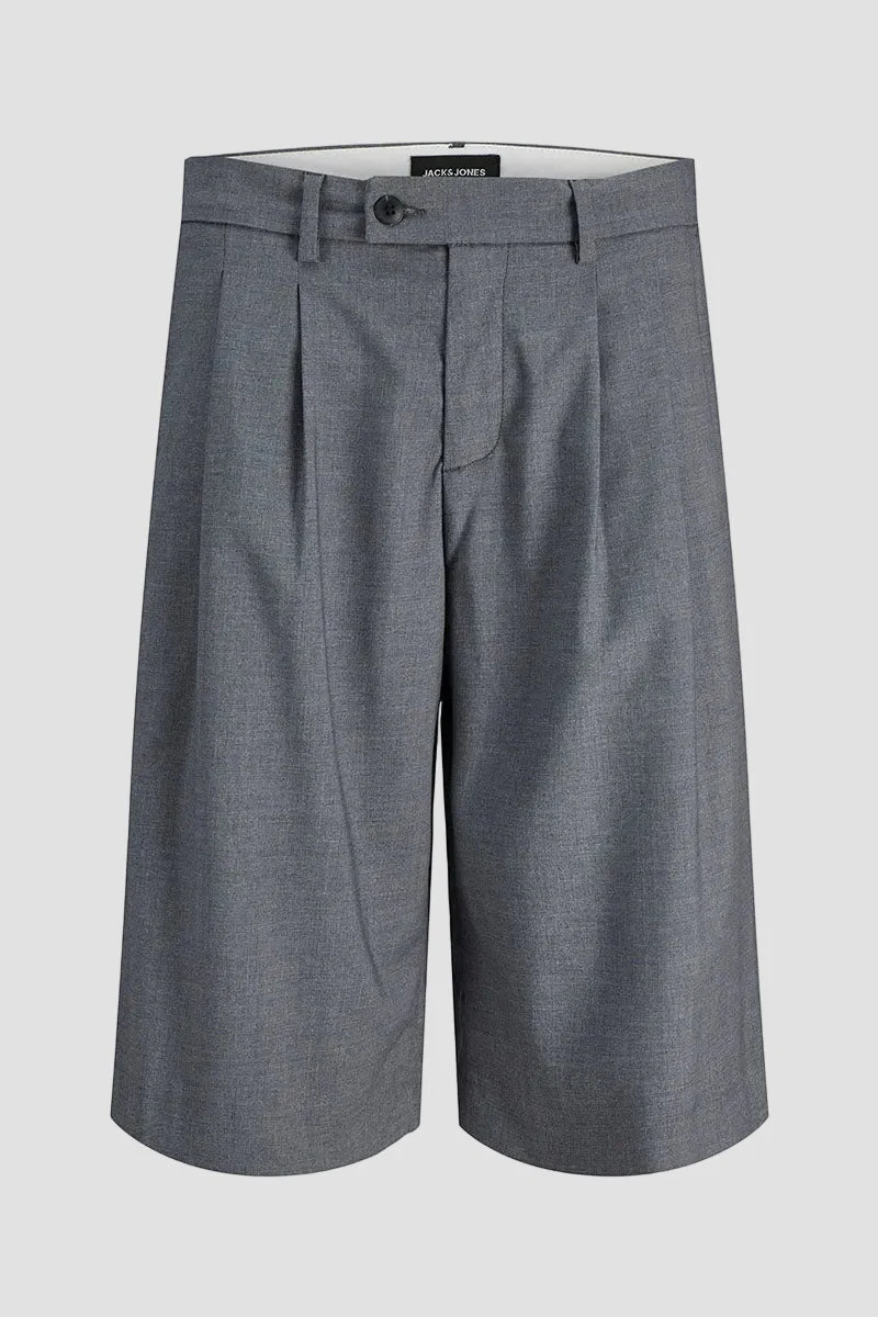 Jack & Jones Bill Flint Wide Fit Dress Shorts Ultimate Grey - Image 2