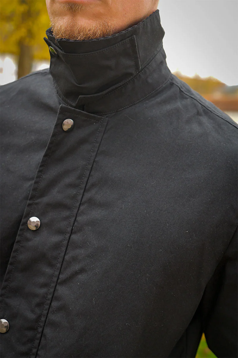 Jack & Jones Clint Waxed Jacket Black - Image 4