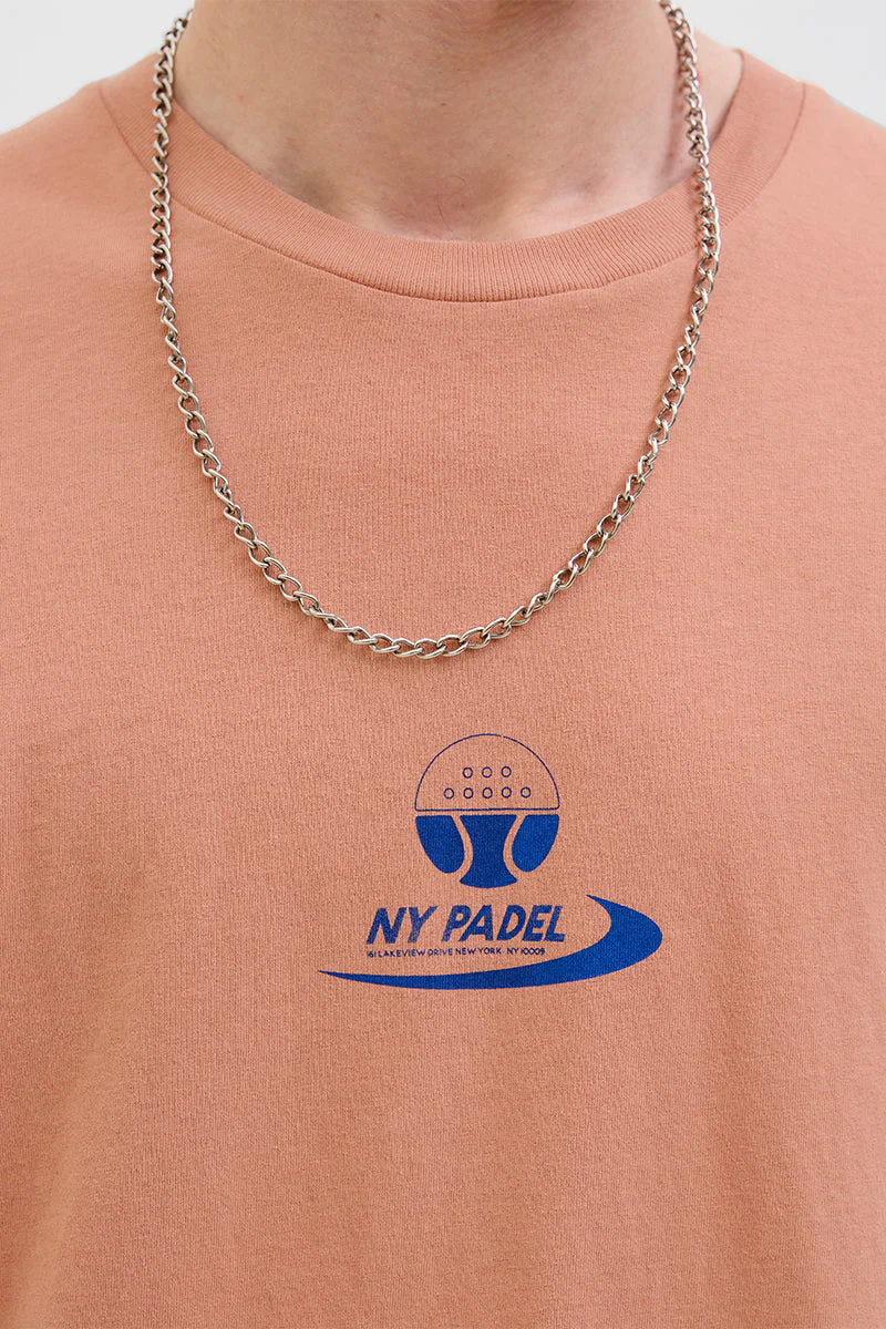 Jack & Jones Padel Club Relaxed Fit Tee  Dusty Coral - Image 3