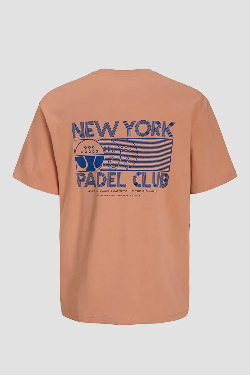 Jack & Jones Padel Club Relaxed Fit Tee  Dusty Coral - Image 7