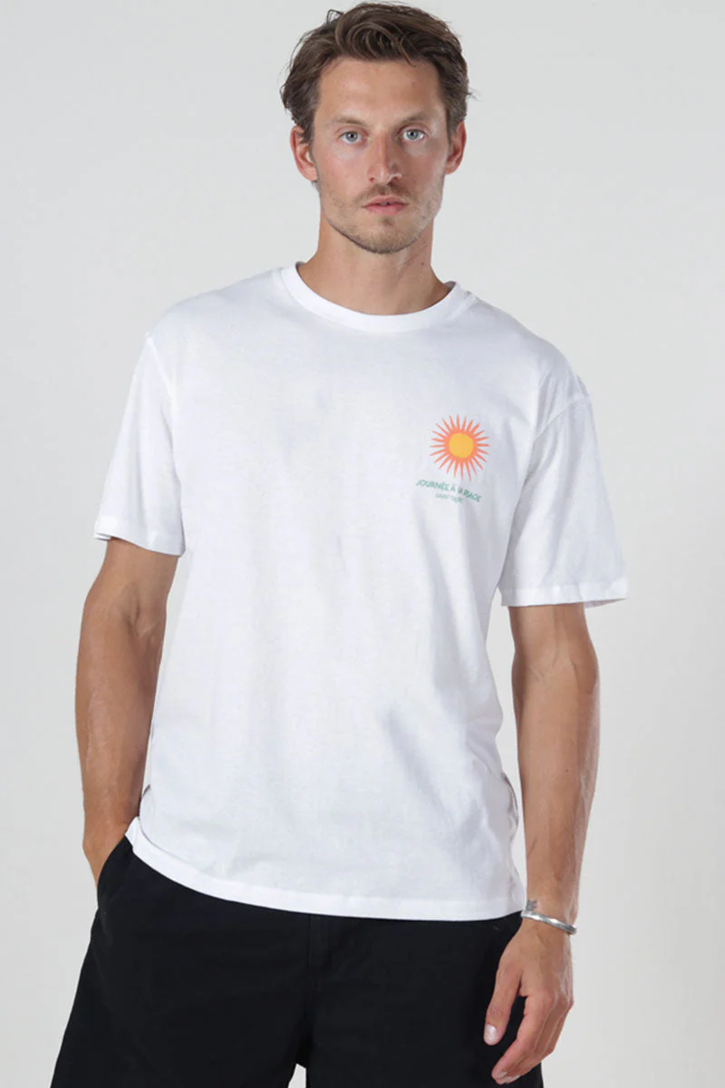 Jack & Jones Tropez Relaxed Fit Tee White - Image 4
