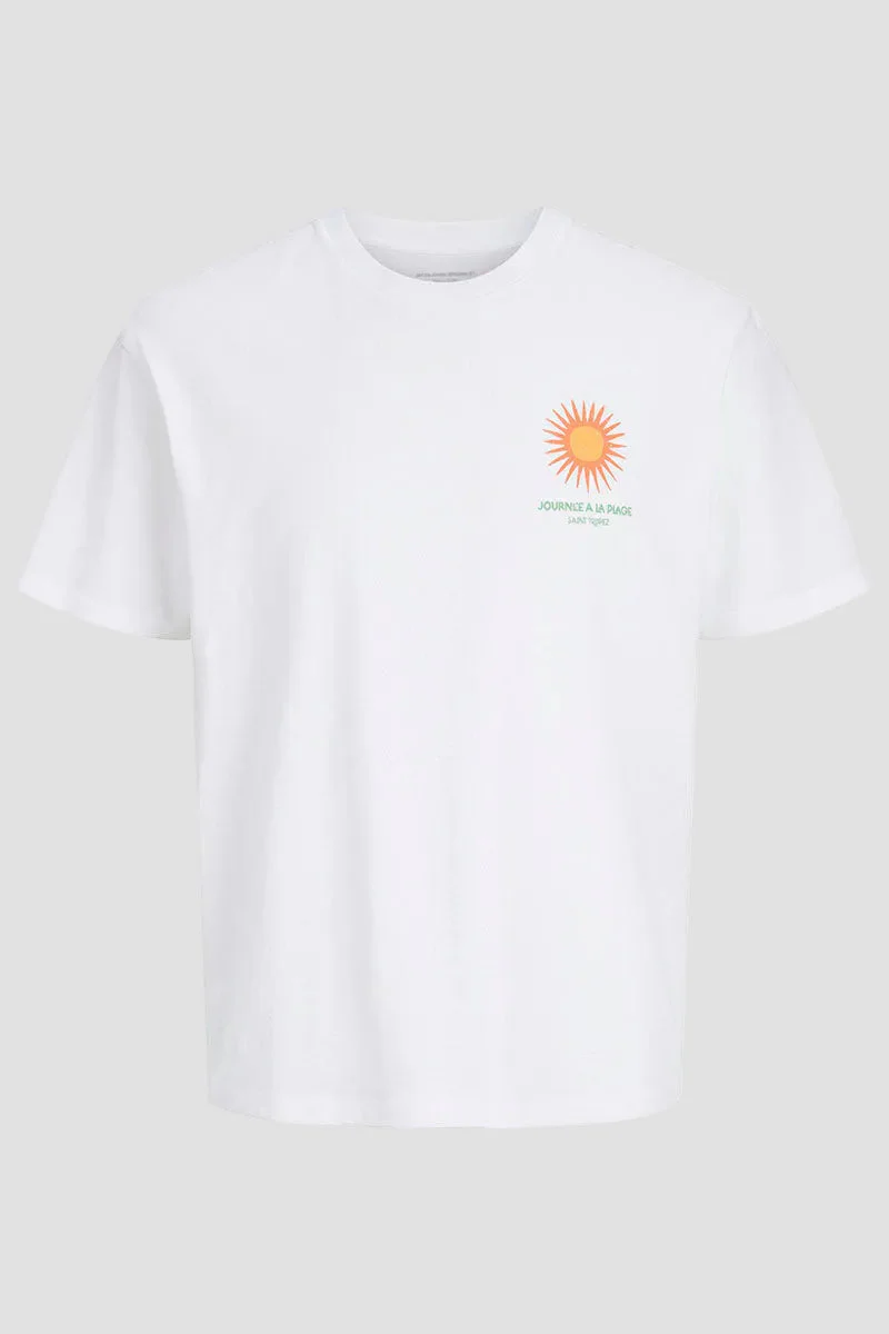 Jack & Jones Tropez Relaxed Fit Tee White - Image 5