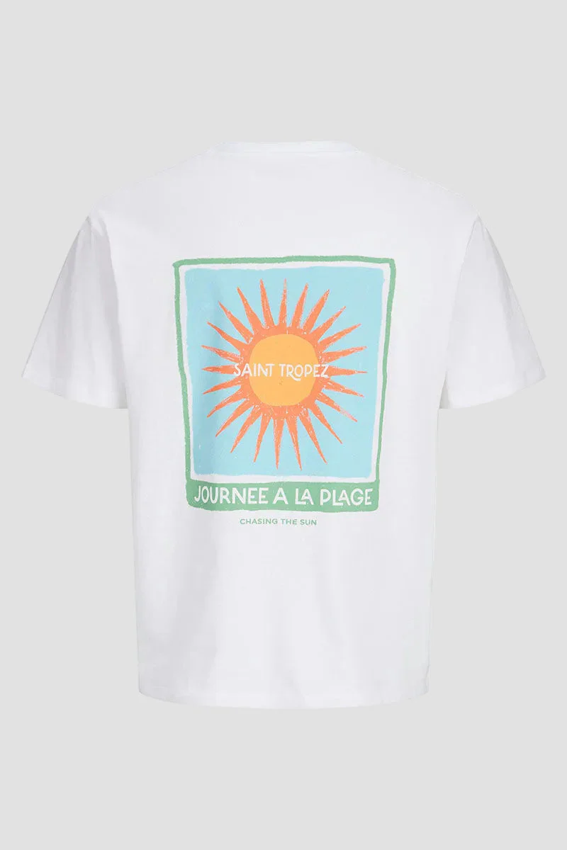 Jack & Jones Tropez Relaxed Fit Tee White - Image 6