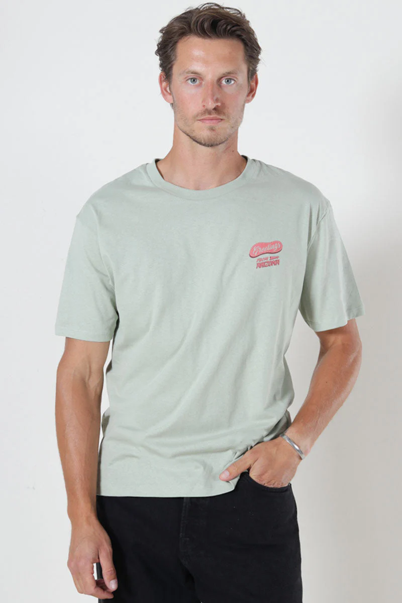 Jack & Jones Greetings Relaxed Fit Tee Desert Sage - Image 2