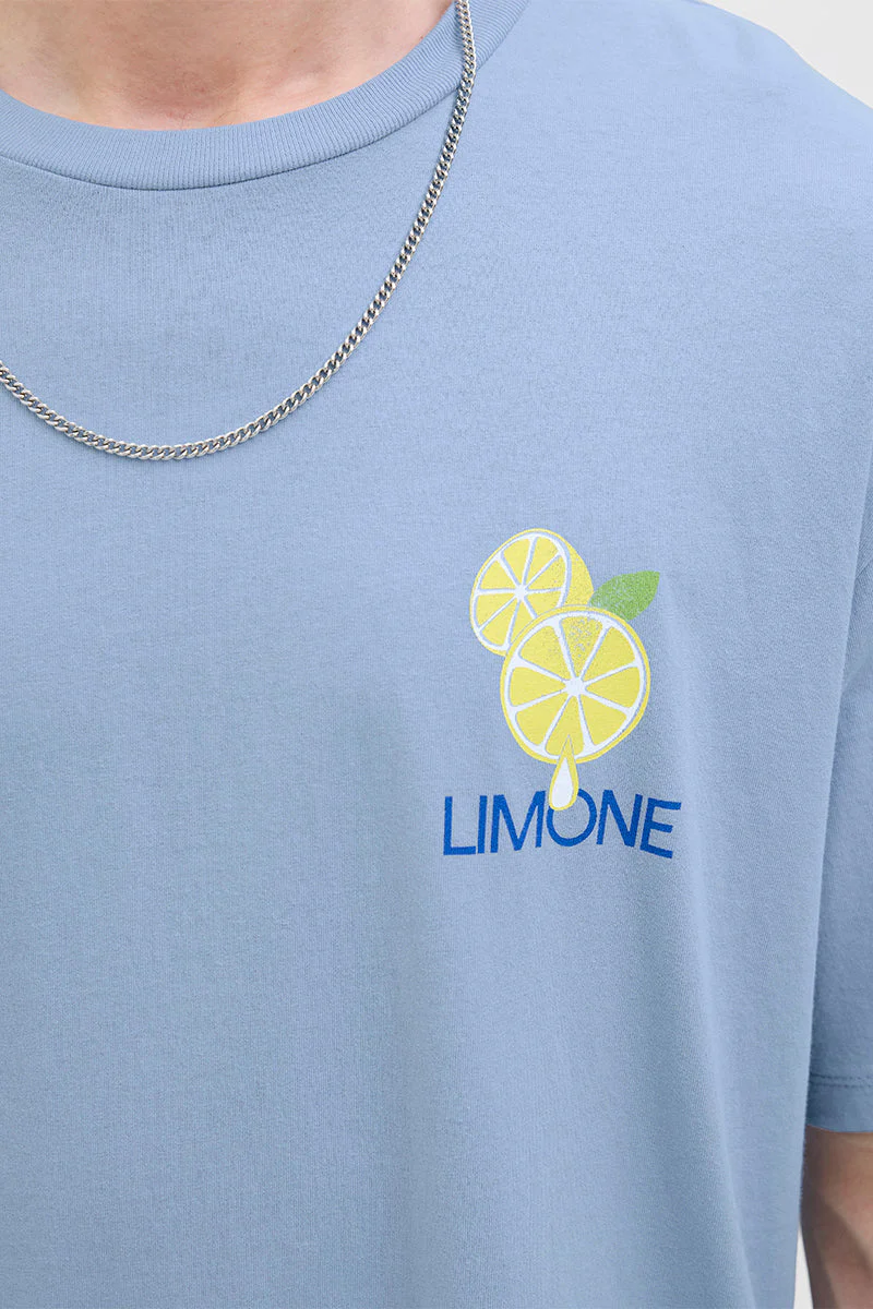Jack & Jones Limone Relaxed Fit Tee Subdued Blue - Image 4