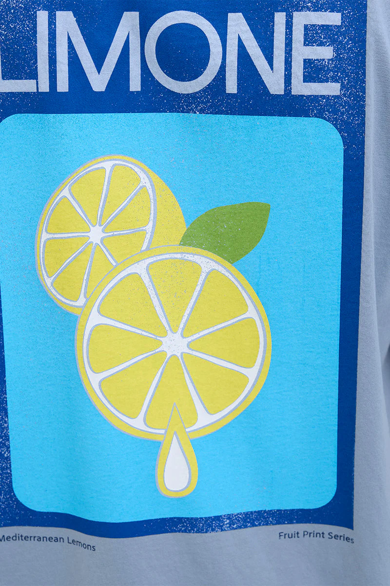 Jack & Jones Limone Relaxed Fit Tee Subdued Blue - Image 6