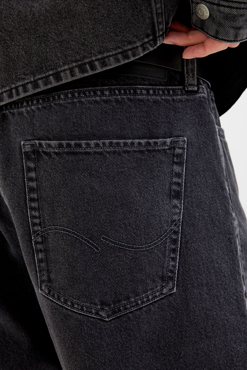 Jack & Jones Alex Baggy Fit Shorts 499 Black Denim - Image 4