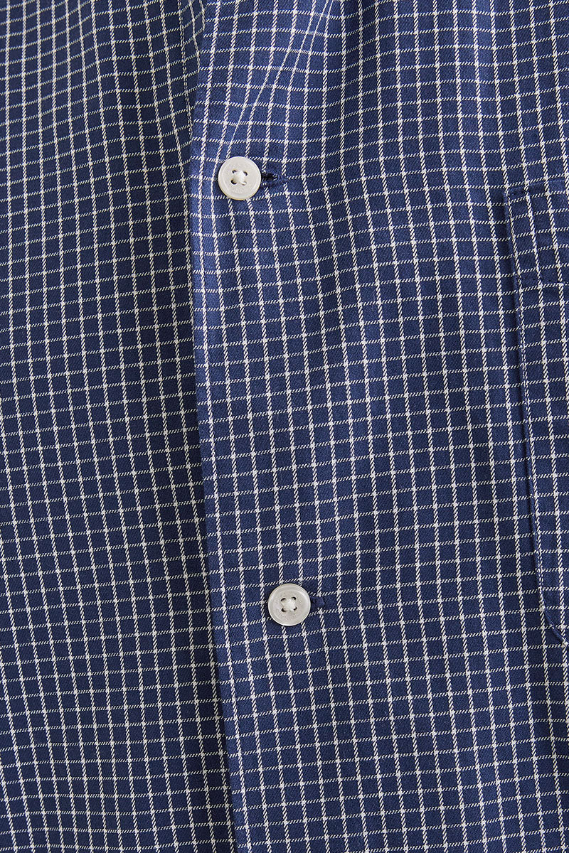 Jack & Jones Austin Loose Fit Check Shirt Ocean Cavern - Image 4
