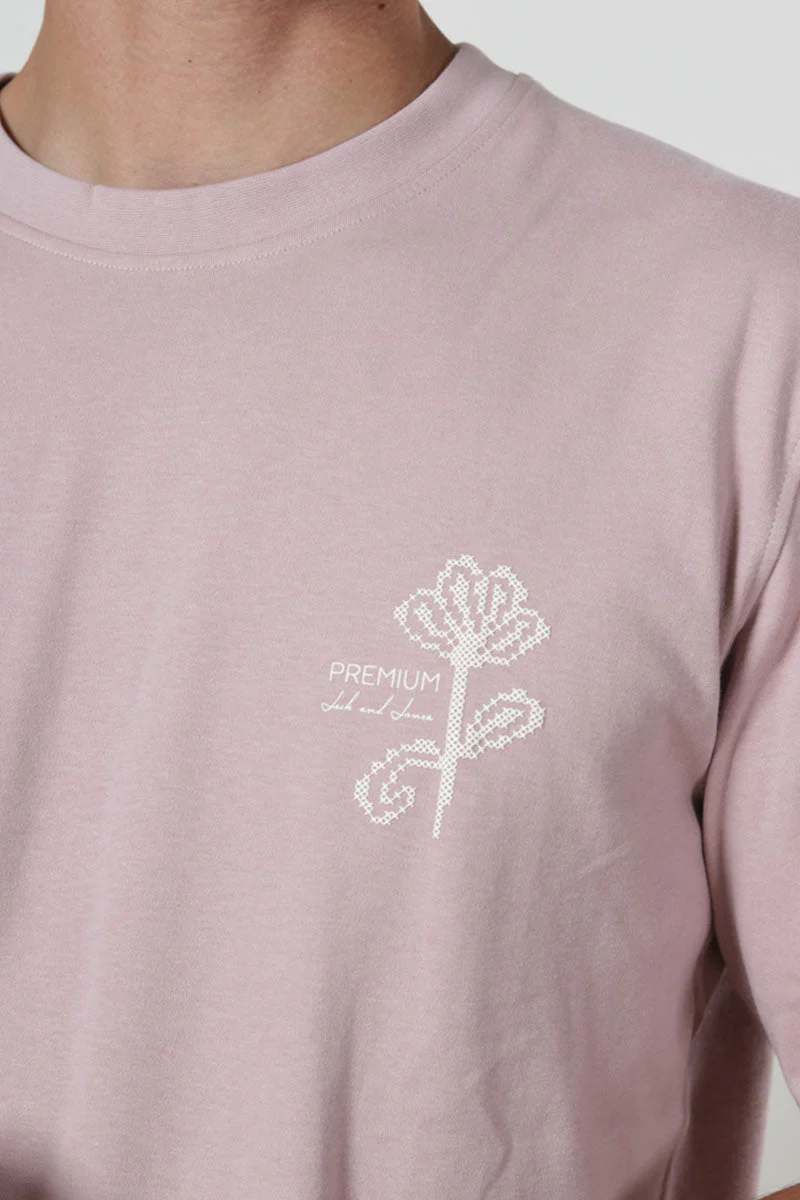 Jack & Jones Kyle Relaxed Fit Tee Adobe Rose - Image 4