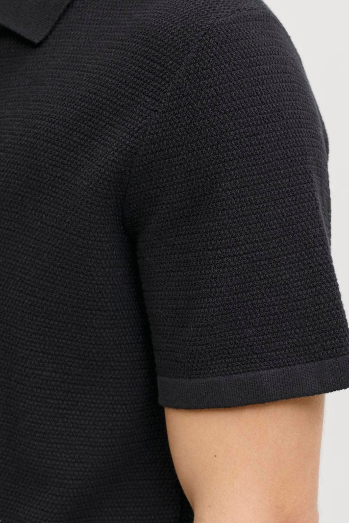 Jack & Jones George Knit Shirt SS Black - Image 6