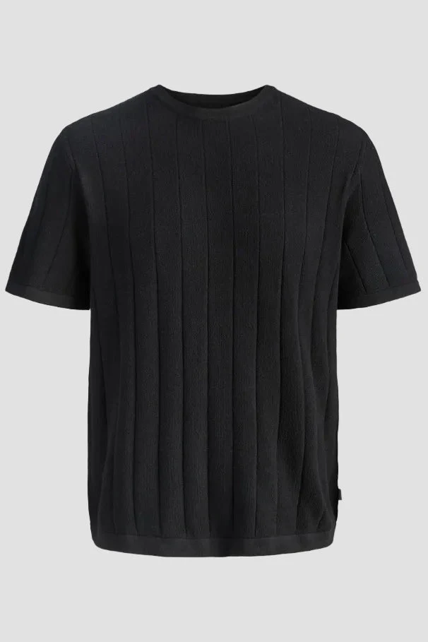 Jack & Jones Bradley Knit Tee SS Black - Image 4