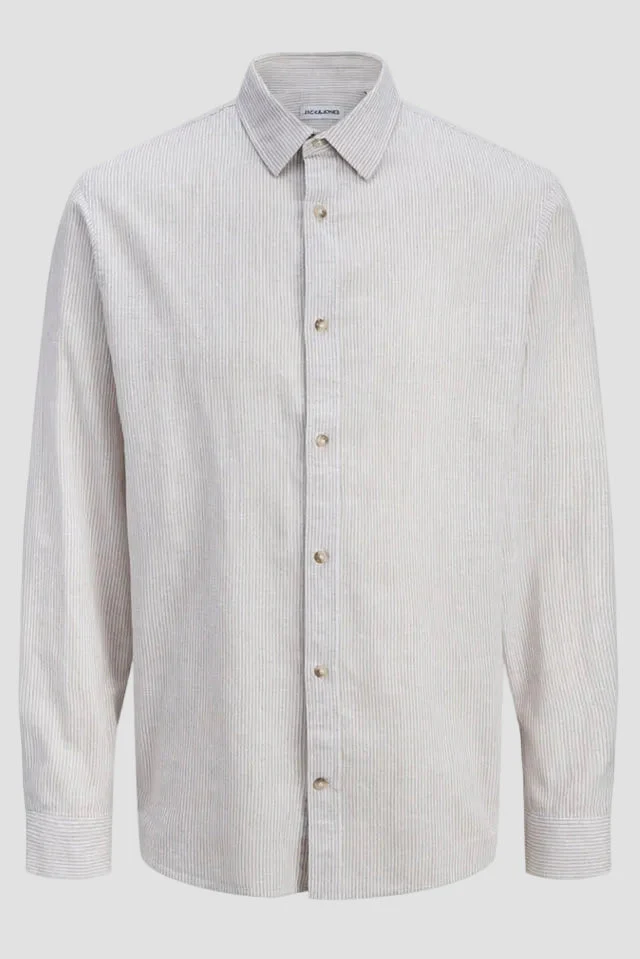 Jack & Jones Summer Shirt Linen Blend LS Crockery - Image 5