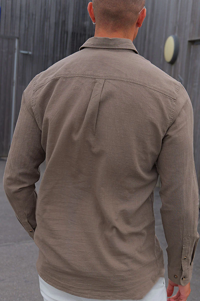 Jack & Jones Summer Shirt Linen Blend LS Falcon - Image 4