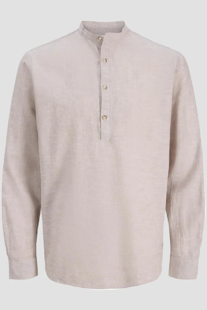 Jack & Jones Summer Linen Blend Tunic Shirt LS String - Image 7