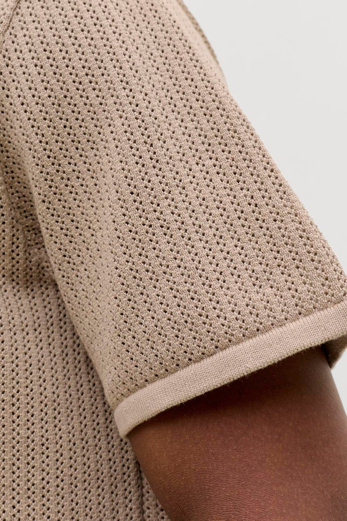Jack & Jones Jerry Knit Split Neck Polo SS String - Image 6