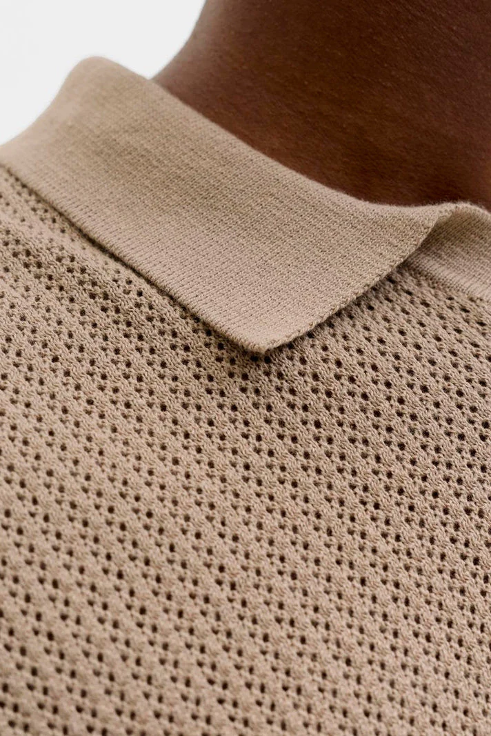 Jack & Jones Jerry Knit Split Neck Polo SS String - Image 7