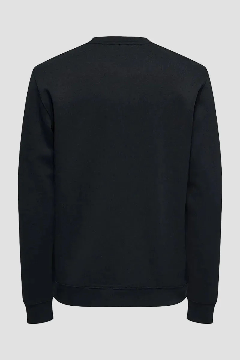 ONLY & SONS Luca Regular Fit Crew Neck Black - Image 6