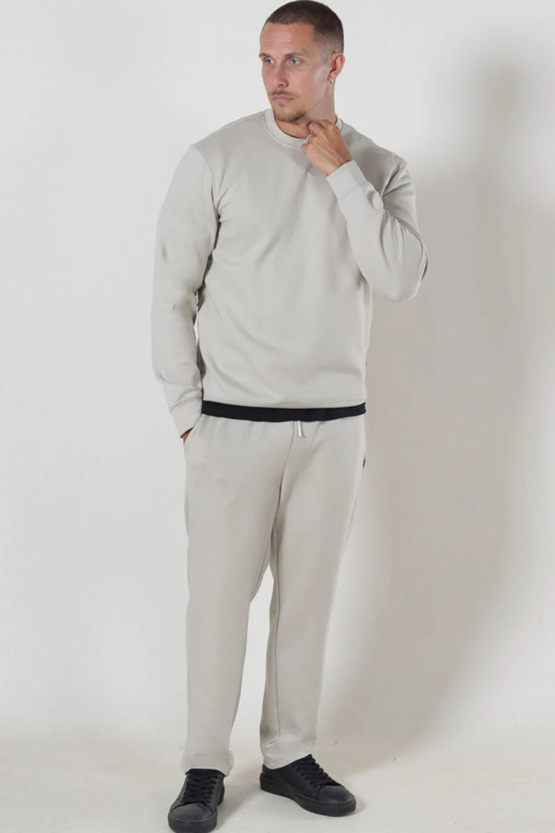 ONLY & SONS Luca Regular Fit Crew Neck Silver Lining - Image 2
