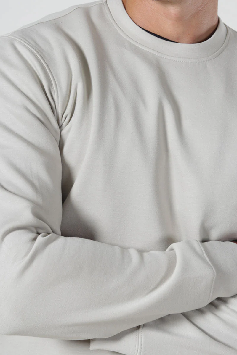 ONLY & SONS Luca Regular Fit Crew Neck Silver Lining - Image 3
