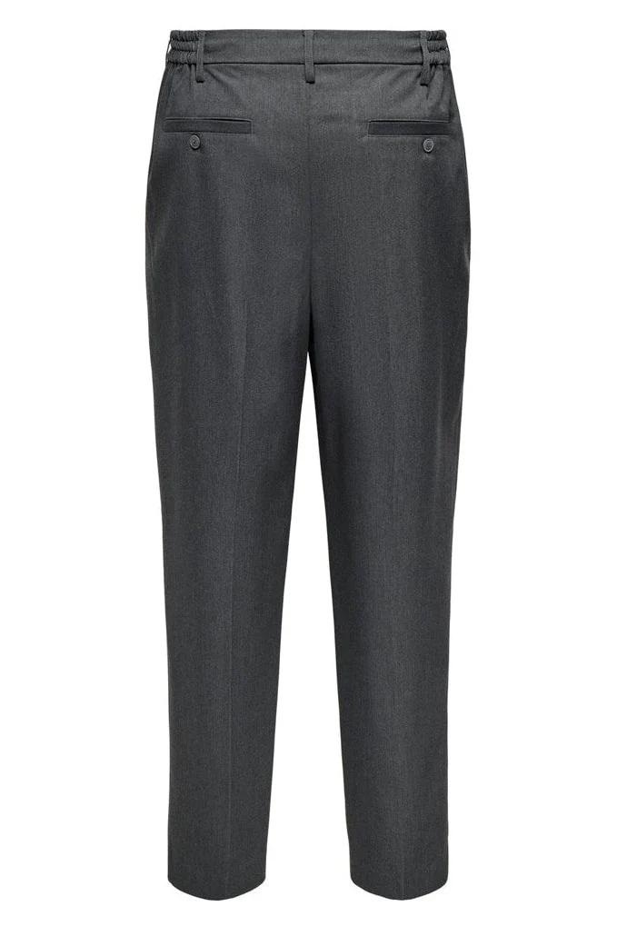 ONLY & SONS Miro Tailored Loose Fit Pants Dark Grey Melange - Image 4