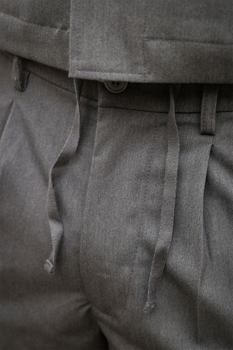 ONLY & SONS Miro Tailored Loose Fit Pants Dark Grey Melange - Image 6