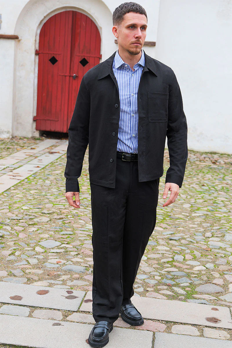 ONLY & SONS Miro Tailored Regular Fit Overshirt Black - Image 4