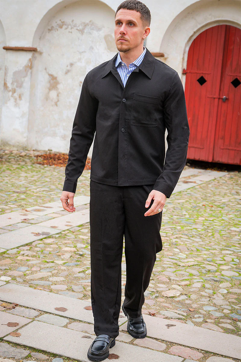 ONLY & SONS Miro Tailored Regular Fit Overshirt Black - Image 9