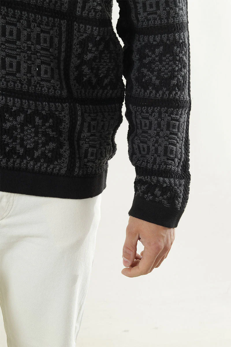 ONLY & SONS Bark Relaxed Fit Knit Shirt LS Black - Image 4