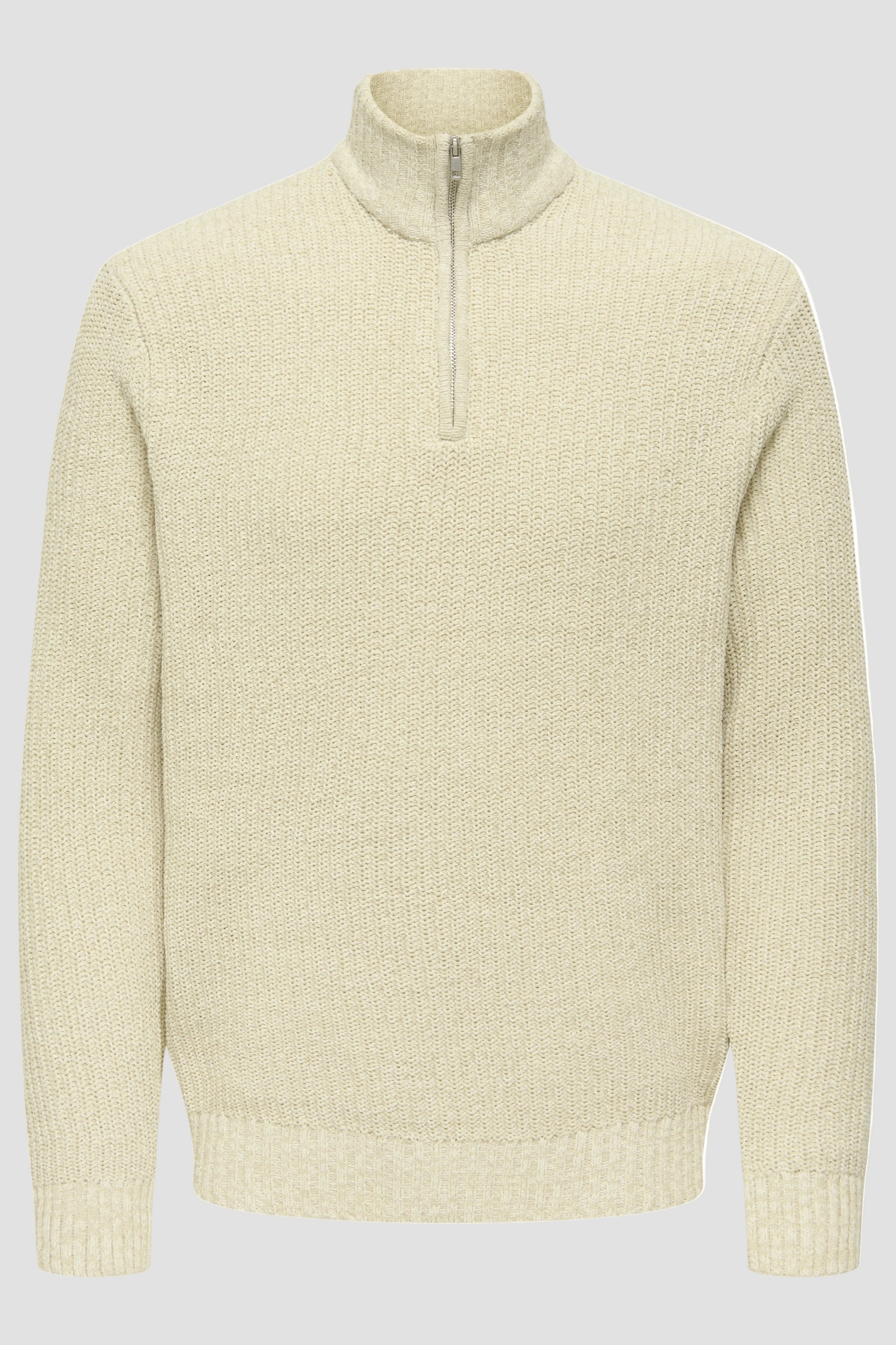 ONLY & SONS Join Reguler Fit High Neck Knit Egret - Image 2